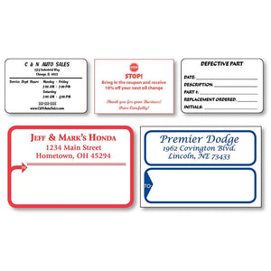 Custom Labels/Shipping Labels Service Department The Dealership Store 2" x 3" General Purpose 1000 Per Roll
