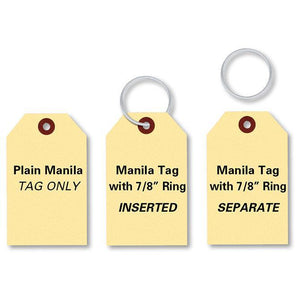 Manila Key Tags - Tag with Ring Inserted Sales Department The Dealership Store