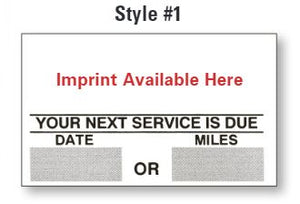 Custom Write-In Cut-Sheet Reminder Stickers Service Department The Dealership Store