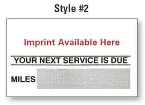 Custom Write-In Cut-Sheet Reminder Stickers Service Department The Dealership Store