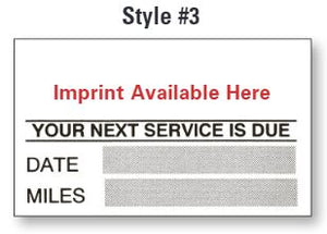 Custom Write-In Cut-Sheet Reminder Stickers Service Department The Dealership Store