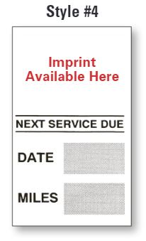 Custom Write-In Cut-Sheet Reminder Stickers Service Department The Dealership Store