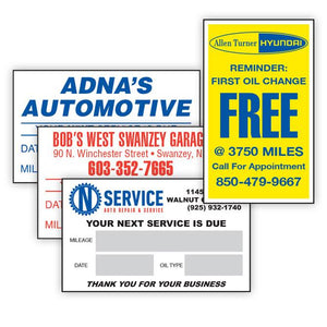 Custom Write-In Cut-Sheet Reminder Stickers Service Department The Dealership Store Static Cling
