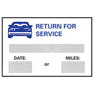 Stock Static Cling Reminders Service Department The Dealership Store Return for Service