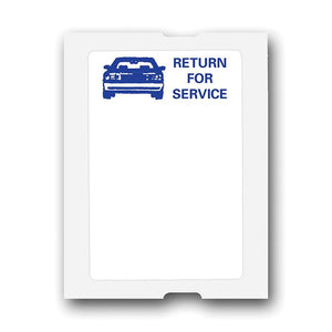 5 in 1 Static Cling Printing Supplies (Labels) Service Department The Dealership Store "Return for Service" Generic White Static Cling 2 1/4" x 1 1/2"