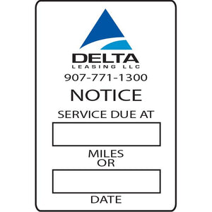 Custom Write-In Roll Reminder Stickers Service Department The Dealership Store Light Adhesive 2 1/4" x 1 1/2" 