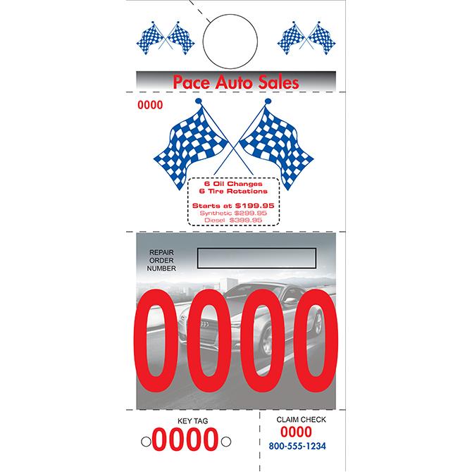 Custom Adver Tag™ 5 Part Dispatch Numbers