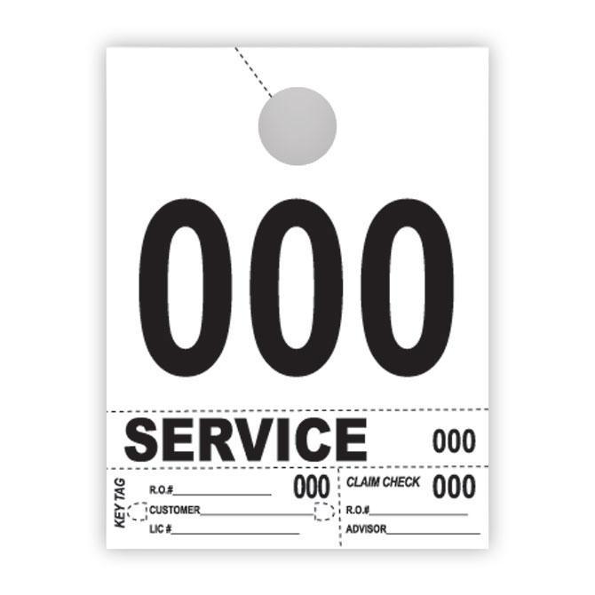 Heavy Brite™ 4 Part Service Dispatch Numbers (White Stock)