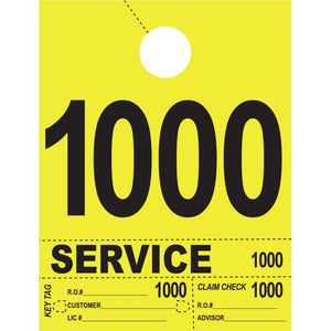 Heavy Brite™ 4 Part Service Dispatch Numbers Service Department The Dealership Store Bright Yellow (1000-1999)