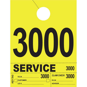 Heavy Brite™ 4 Part Service Dispatch Numbers Service Department The Dealership Store Bright Yellow (3000-3999)