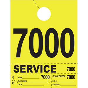 Heavy Brite™ 4 Part Service Dispatch Numbers Service Department The Dealership Store Bright Yellow (7000-7999)