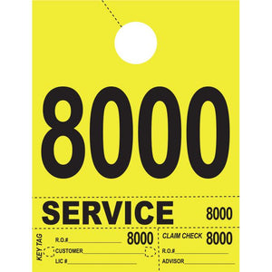 Heavy Brite™ 4 Part Service Dispatch Numbers Service Department The Dealership Store Bright Yellow (8000-8999)