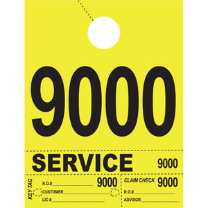 Heavy Brite™ 4 Part Service Dispatch Numbers Service Department The Dealership Store Bright Yellow (9000-9999)