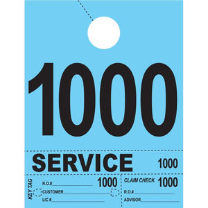 Heavy Brite™ 4 Part Service Dispatch Numbers Service Department The Dealership Store Blue (1000-1999)