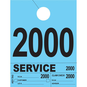 Heavy Brite™ 4 Part Service Dispatch Numbers Service Department The Dealership Store Blue (2000-2999)