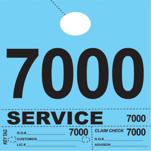 Heavy Brite™ 4 Part Service Dispatch Numbers Service Department The Dealership Store Blue (7000-7999)