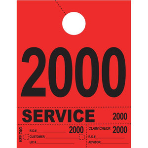 Heavy Brite™ 4 Part Service Dispatch Numbers Service Department The Dealership Store Red (2000-2999)