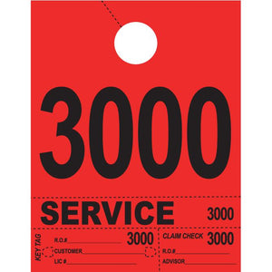 Heavy Brite™ 4 Part Service Dispatch Numbers Service Department The Dealership Store Red (3000-3999)