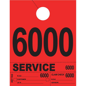 Heavy Brite™ 4 Part Service Dispatch Numbers Service Department The Dealership Store Red (6000-6999)