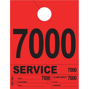 Heavy Brite™ 4 Part Service Dispatch Numbers Service Department The Dealership Store Red (7000-7999)