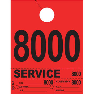 Heavy Brite™ 4 Part Service Dispatch Numbers Service Department The Dealership Store Red (8000-8999)