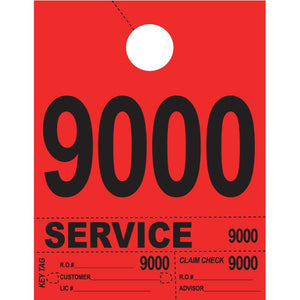 Heavy Brite™ 4 Part Service Dispatch Numbers Service Department The Dealership Store Red (9000-9999)