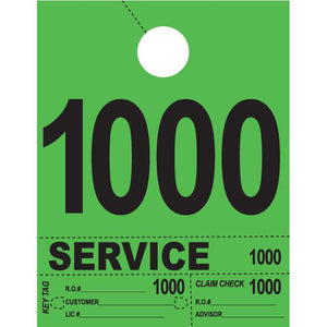 Heavy Brite™ 4 Part Service Dispatch Numbers Service Department The Dealership Store Green (1000-1999)