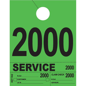 Heavy Brite™ 4 Part Service Dispatch Numbers Service Department The Dealership Store Green (2000-2999)