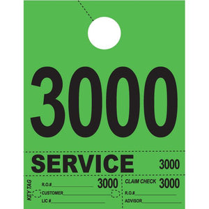 Heavy Brite™ 4 Part Service Dispatch Numbers Service Department The Dealership Store Green (3000-3999)