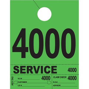 Heavy Brite™ 4 Part Service Dispatch Numbers Service Department The Dealership Store Green (4000-4999)