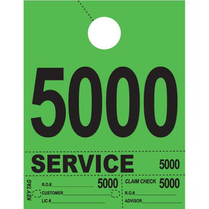 Heavy Brite™ 4 Part Service Dispatch Numbers Service Department The Dealership Store Green (5000-5999)