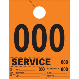 Heavy Brite™ 4 Part Service Dispatch Numbers Service Department The Dealership Store Orange (000-999)