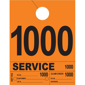 Heavy Brite™ 4 Part Service Dispatch Numbers Service Department The Dealership Store Orange (1000-1999)