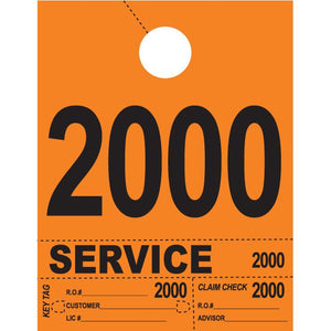 Heavy Brite™ 4 Part Service Dispatch Numbers Service Department The Dealership Store Orange (2000-2999)