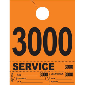 Heavy Brite™ 4 Part Service Dispatch Numbers Service Department The Dealership Store Orange (3000-3999)