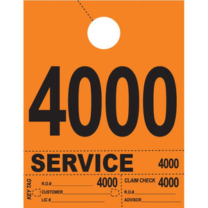 Heavy Brite™ 4 Part Service Dispatch Numbers Service Department The Dealership Store Orange (4000-4999)