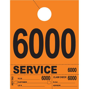 Heavy Brite™ 4 Part Service Dispatch Numbers Service Department The Dealership Store Orange (6000-6999)