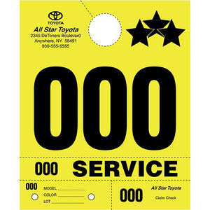 Custom Heavy Brite™ 4 Part Service Dispatch Numbers Service Department The Dealership Store Yellow