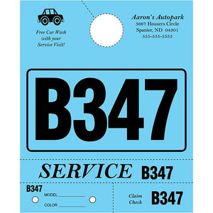 Custom Heavy Brite™ 4 Part Service Dispatch Numbers Service Department The Dealership Store Blue