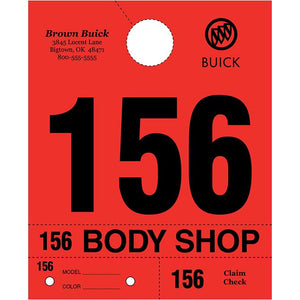 Custom Heavy Brite™ 4 Part Service Dispatch Numbers Service Department The Dealership Store Red