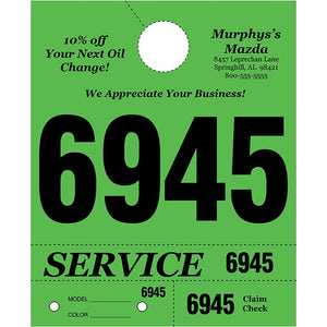 Custom Heavy Brite™ 4 Part Service Dispatch Numbers Service Department The Dealership Store Green