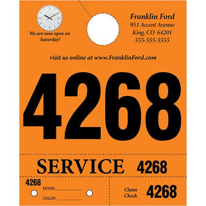 Custom Heavy Brite™ 4 Part Service Dispatch Numbers Service Department The Dealership Store Orange