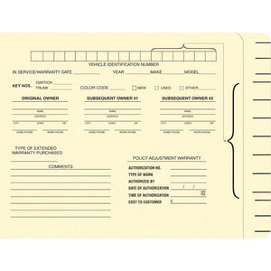 Imprinted File Right™ File Folders Service Department The Dealership Store