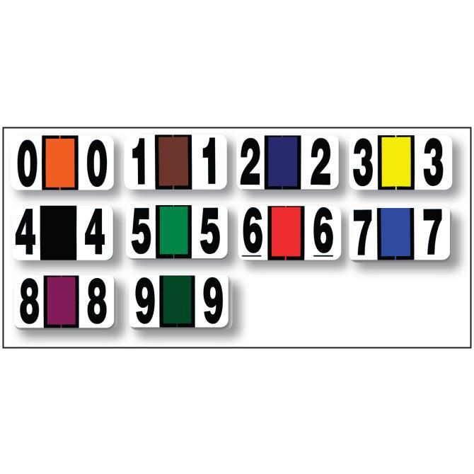 File Right™ Number Labels (Ringbooks) - Full Set