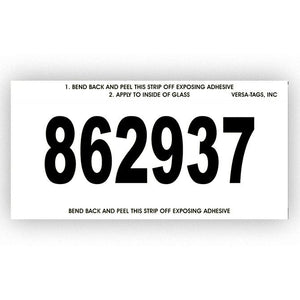 Imprinted Stock Number Mini Signs Sales Department The Dealership Store White