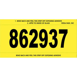 Imprinted Stock Number Mini Signs Sales Department The Dealership Store Yellow