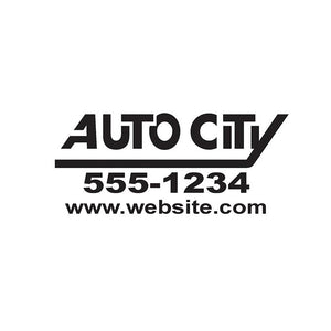 Custom Die-Cut Auto Decals Sales Department The Dealership Store Black