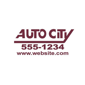 Custom Die-Cut Auto Decals Sales Department The Dealership Store Burgundy