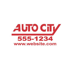 Custom Die-Cut Auto Decals Sales Department The Dealership Store Red