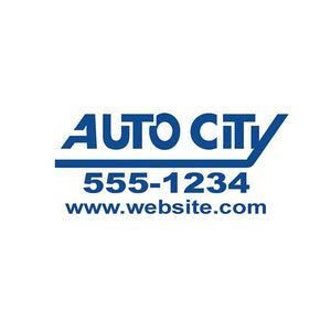 Custom Die-Cut Auto Decals Sales Department The Dealership Store Vivid Blue